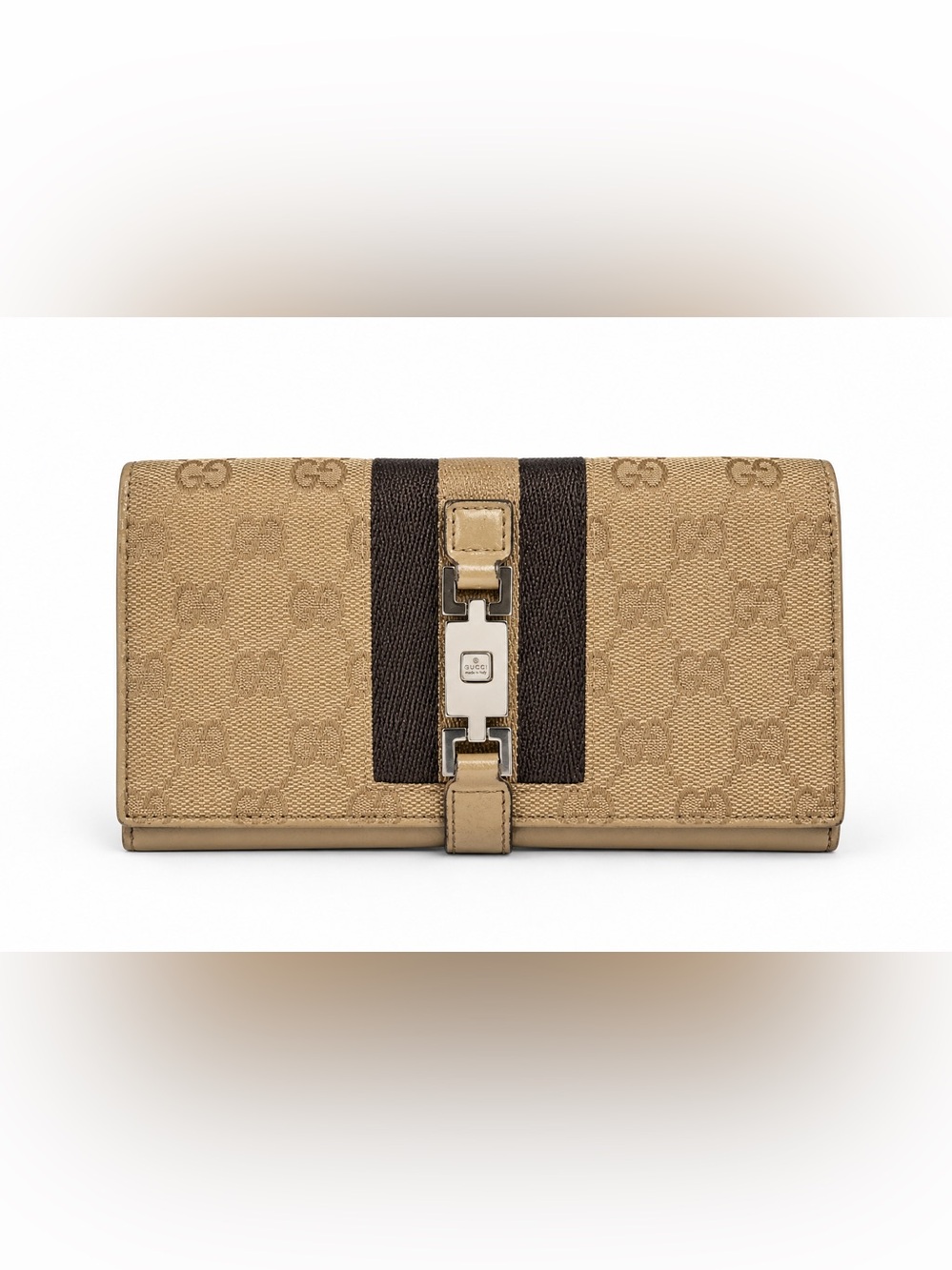 🤎Gucci Vintage Guccissima Piston GG Canvas Leather Long Bifold Wallet/Clutch🤎